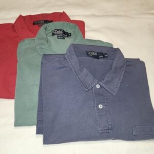 Vintage Ralph Lauren Men's Polo - Red, Green, Blue